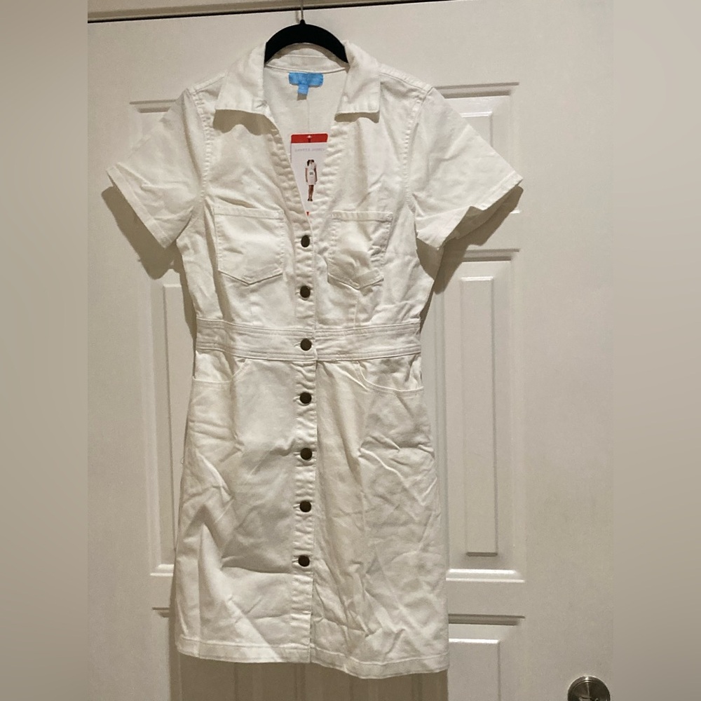 Draper James denim White Button-Down Dress